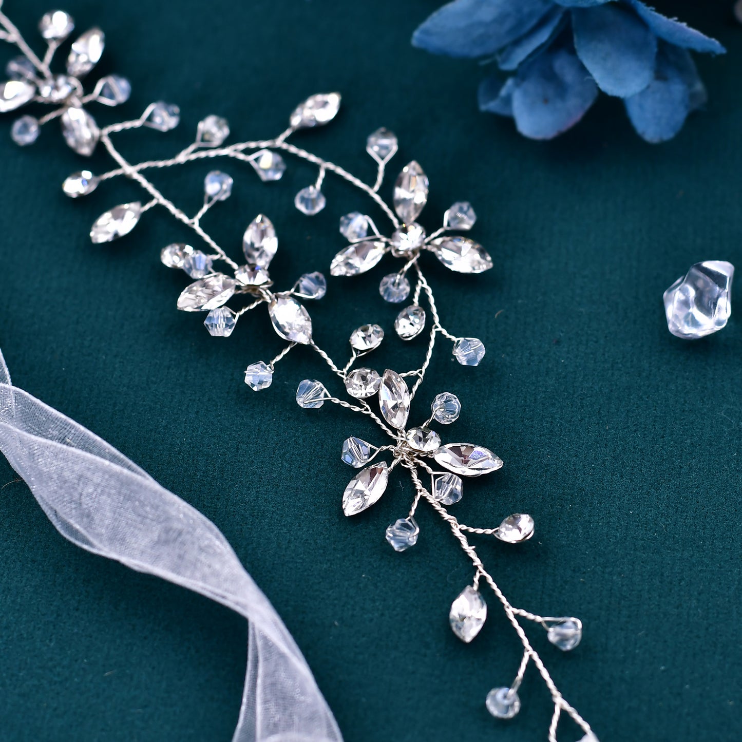 BRIDELLA BHP142 Rhinestone Headband for Girl Bridal Headwear Wedding Hairband Handmade Woman Hair Accessories Bridal Headdress