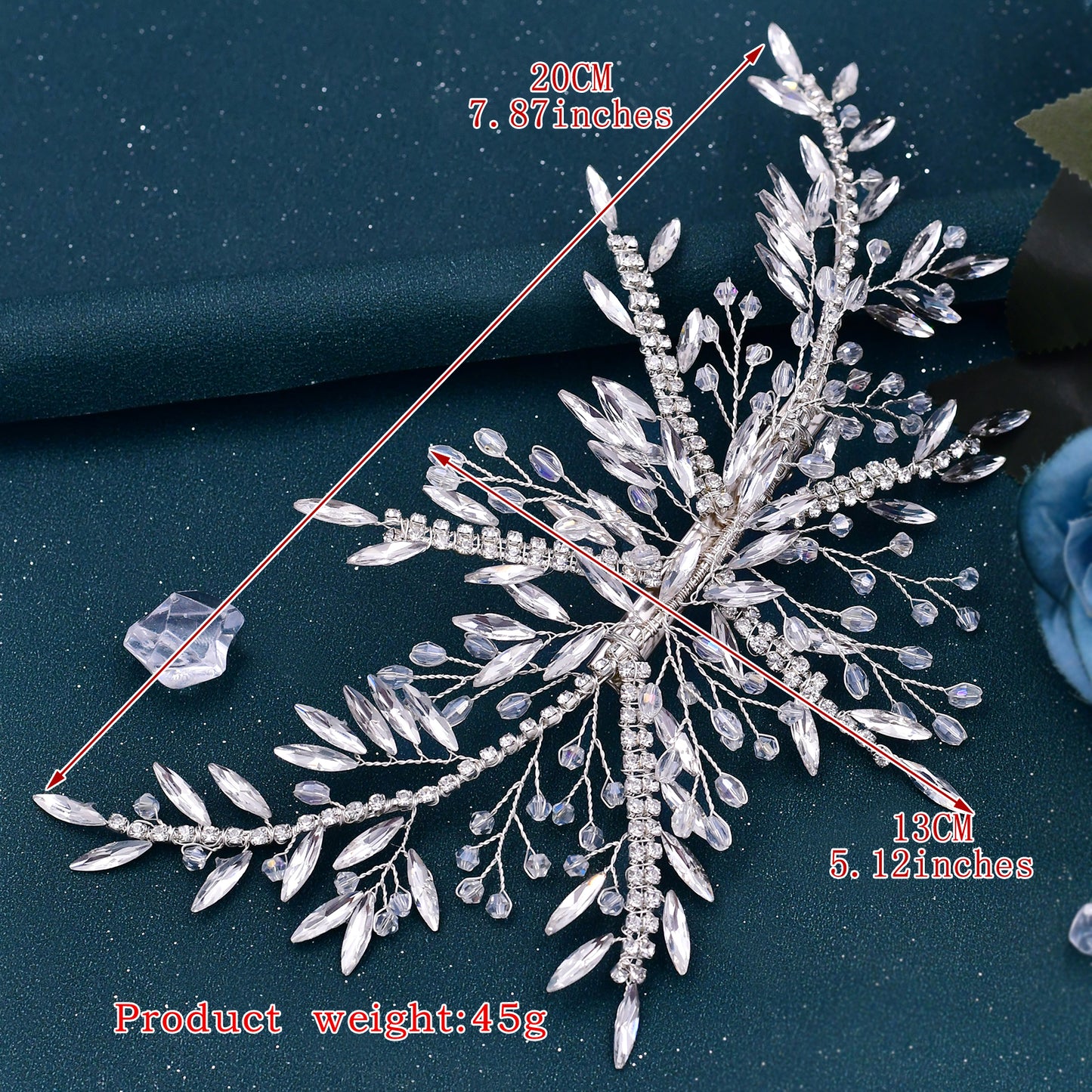 BRIDELLA BHP287 Rhinestone Woman Hair Clips Bridal Headwear Bride Headpiece Party Wedding Hair Accessories Crystal Girl Hairpin