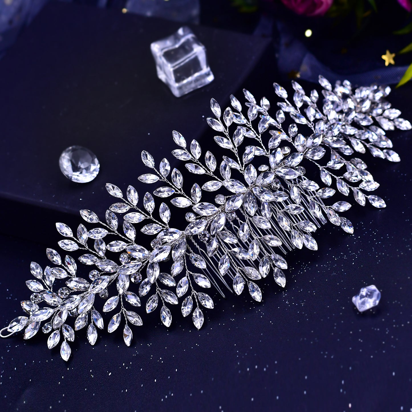 BRIDELLA BHP311 Bridal Headpieces Bridal Hair Combs for Adult Rhinestone Bridal Hair Clips Wedding Side Hair Comb Hair Pieces