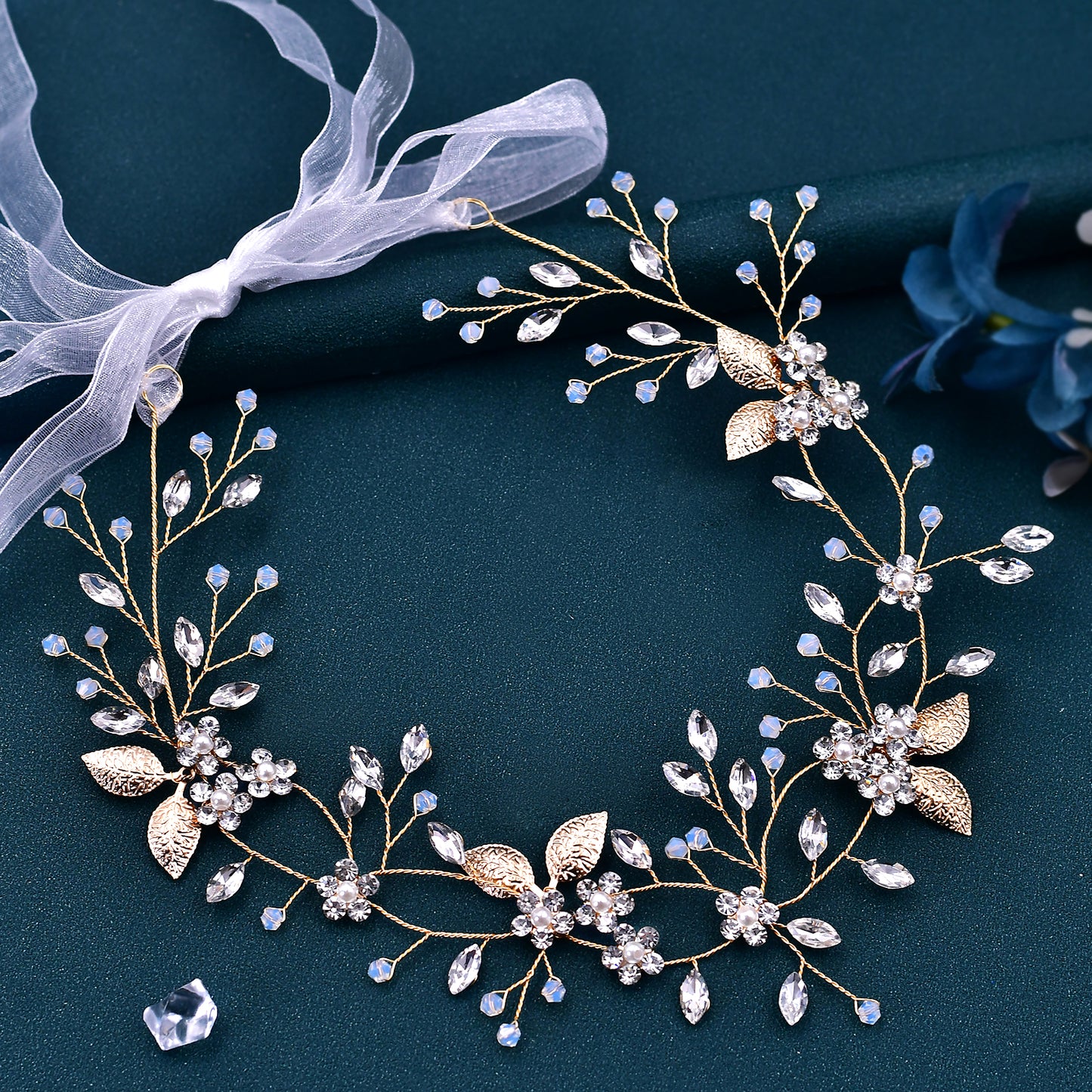 BRIDELLA BHP360 Handmade Crystal Headband for Wedding Hair Accessories Bridal Headpiece Bridesmaids Head Jewelry Women Headwears