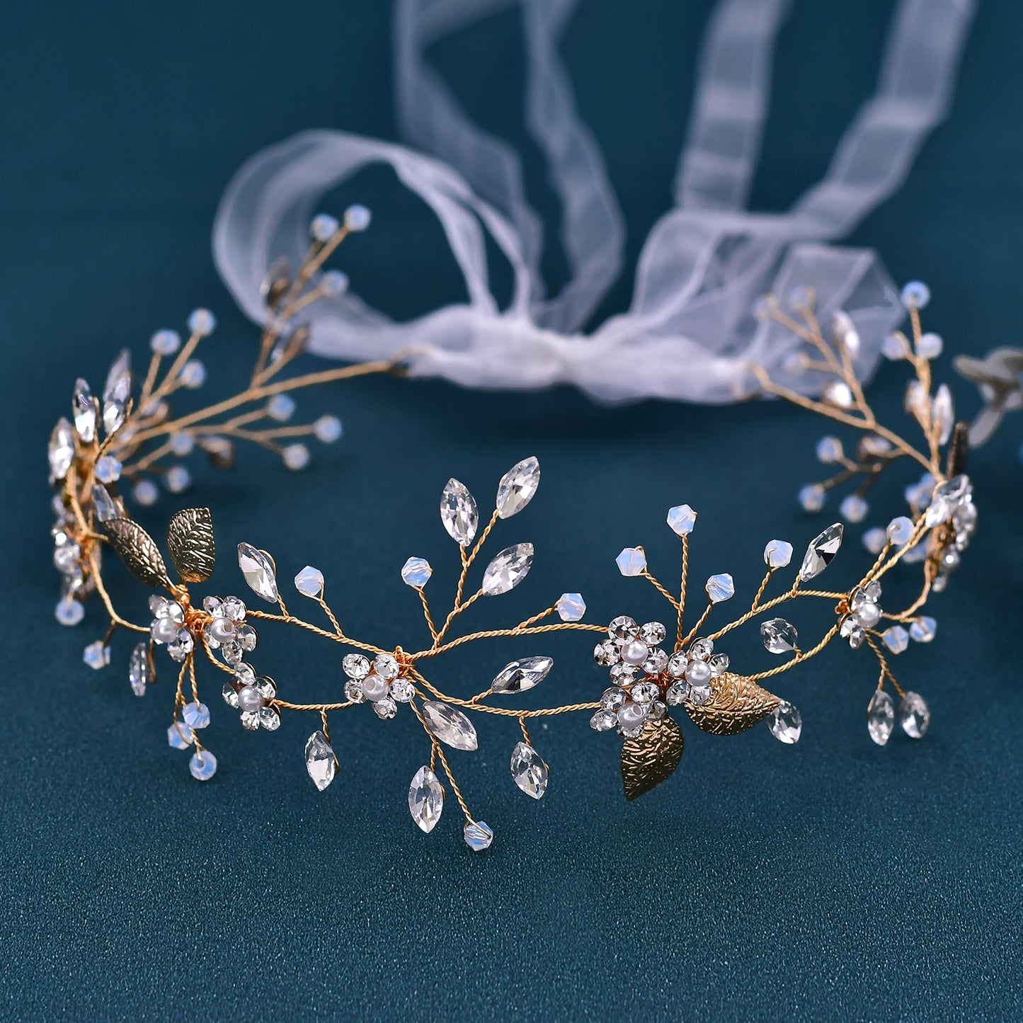 BRIDELLA BHP360 Handmade Crystal Headband for Wedding Hair Accessories Bridal Headpiece Bridesmaids Head Jewelry Women Headwears