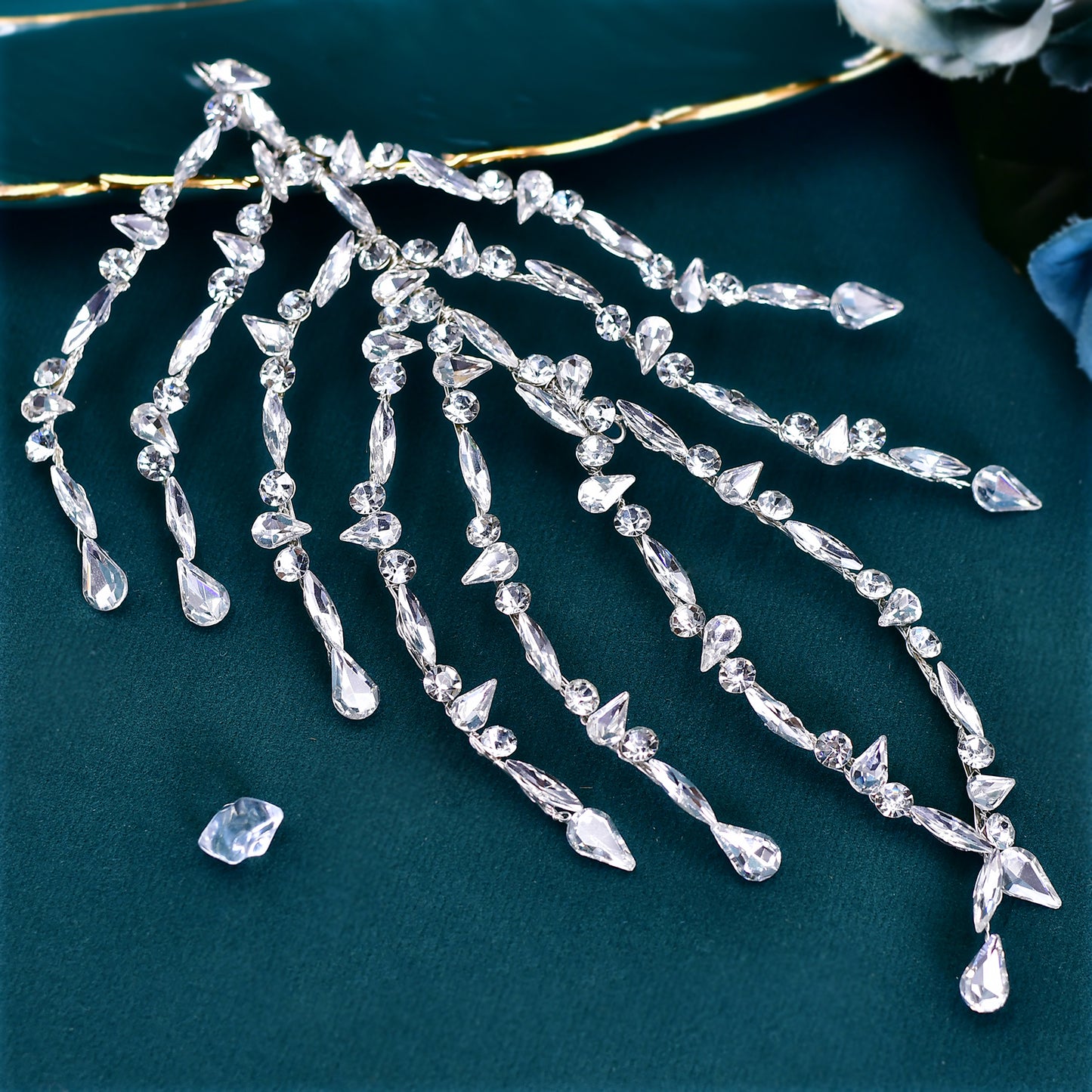 BRIDELLA BHP575 Fashion Bridal Head Piece Rhinestone Woman Headband Wedding Hair Accessories Bridesmaid Bride Headwear for Party