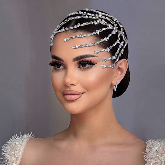 BHP575-S silver rhinestone headband