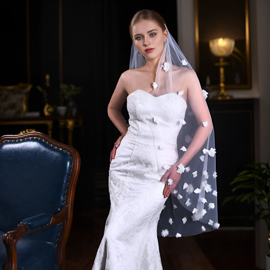 V20-IM1.2 ivory pearl mesh hair comb