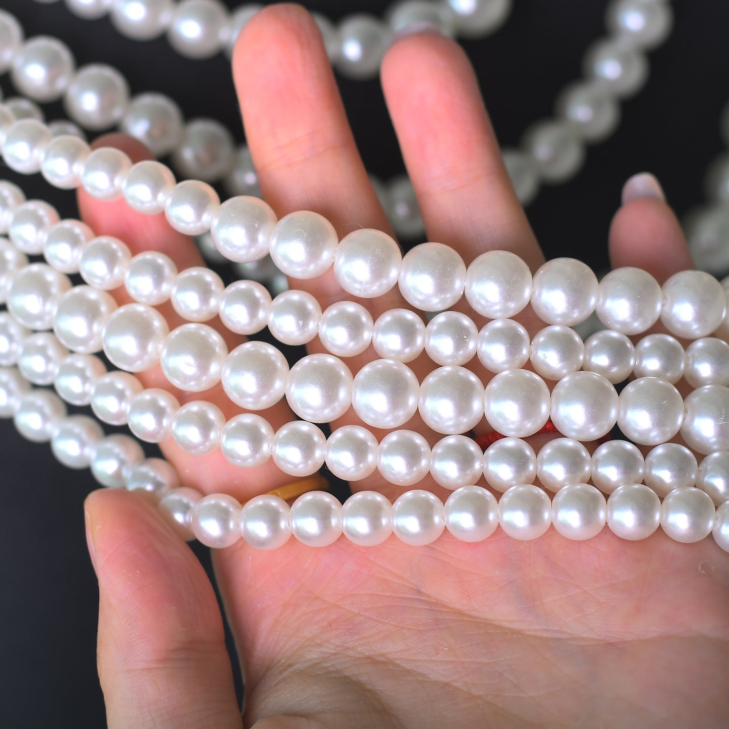 BRIDELLA BVG69 Fashion Pearl Beaded Wedding Shawl Women's Necklace Cropped Top Wedding DIY Jacket