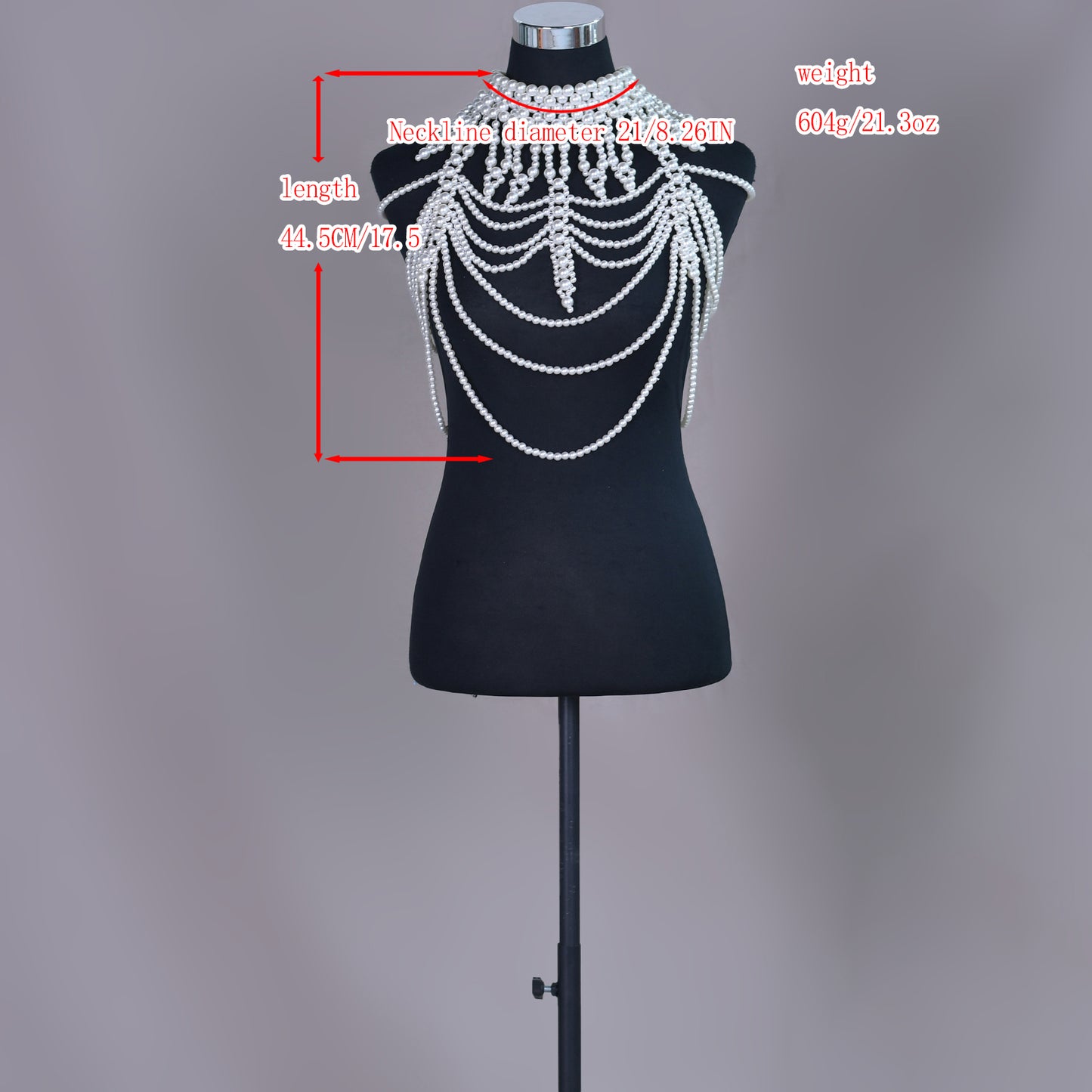 BRIDELLA BVG39 Luxury Imitation Pearl Statement Collar Female Necklaces Body Chain Necklaces Women Sexy Statement Party Jewelry