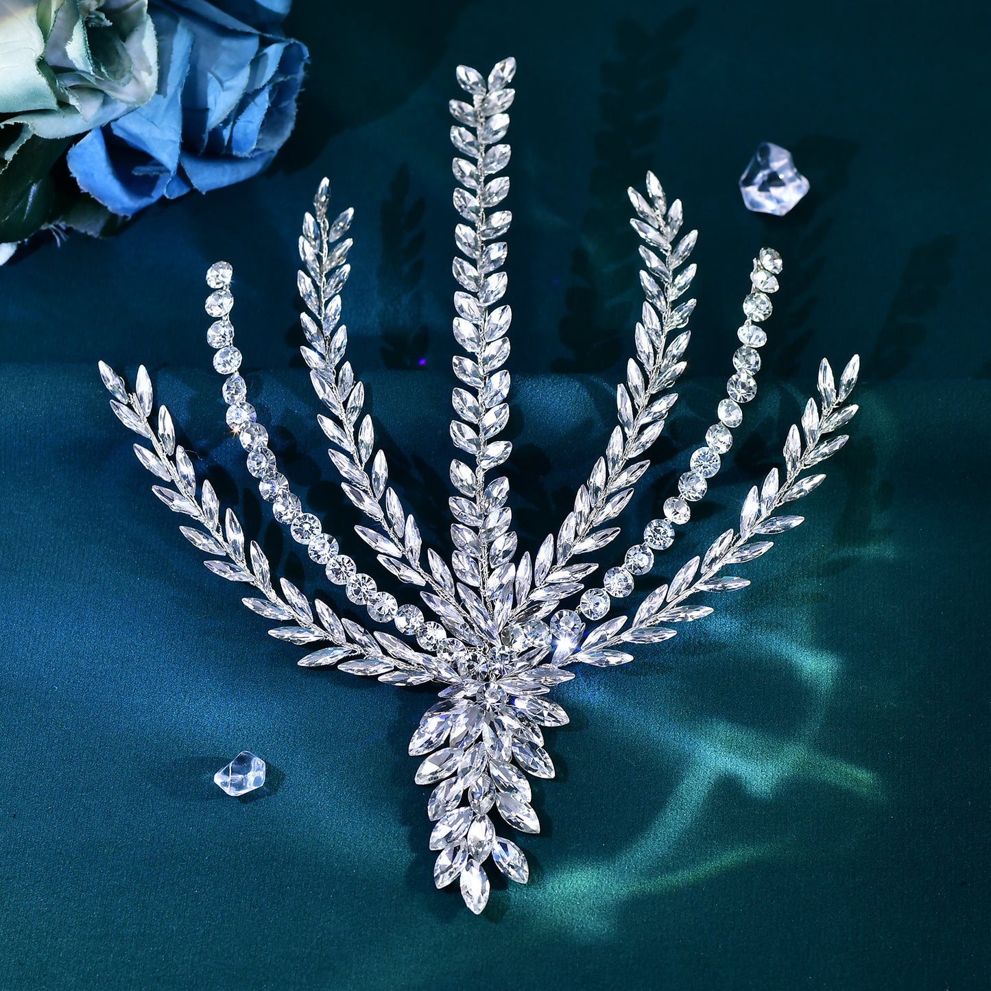 BRIDELLA BHP623 Rhinestone Forehead Piece Fashion Crystal for Bridal Headpiece Wedding Headpiece Bridesmaids