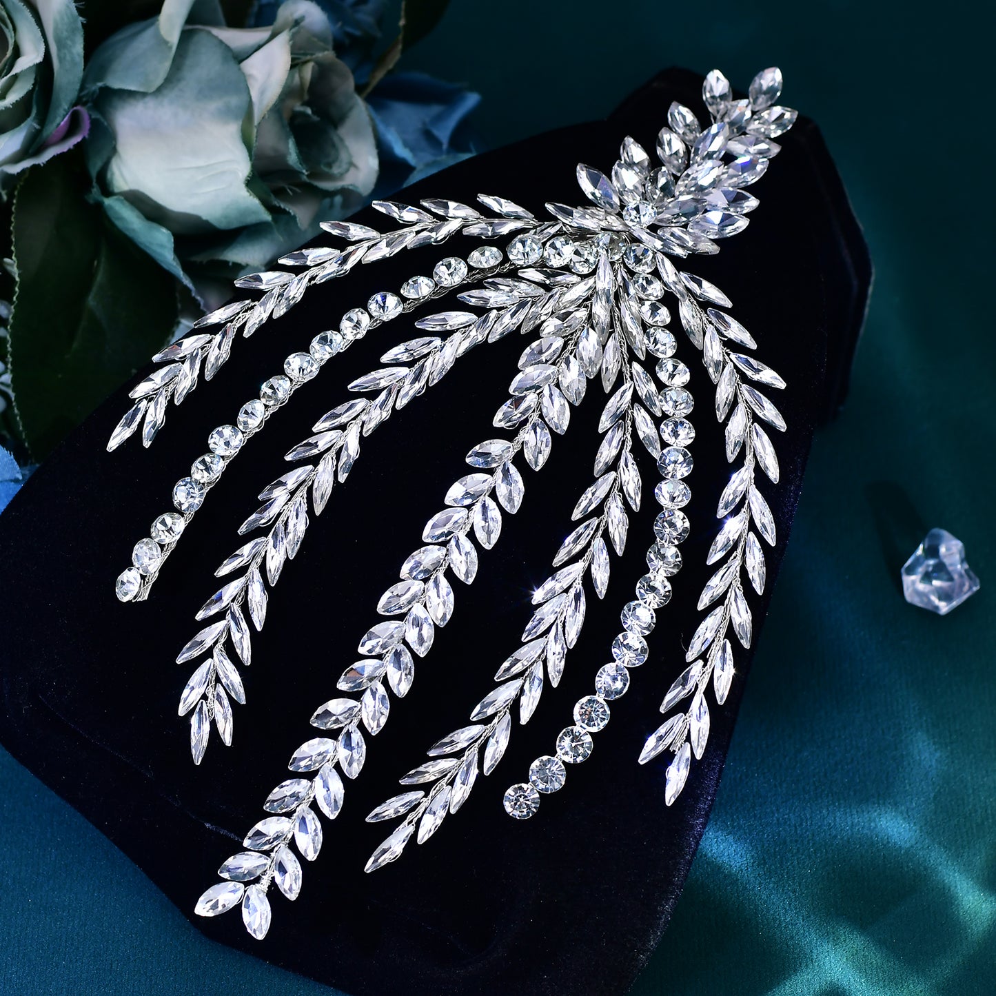 BRIDELLA BHP623 Rhinestone Forehead Piece Fashion Crystal for Bridal Headpiece Wedding Headpiece Bridesmaids