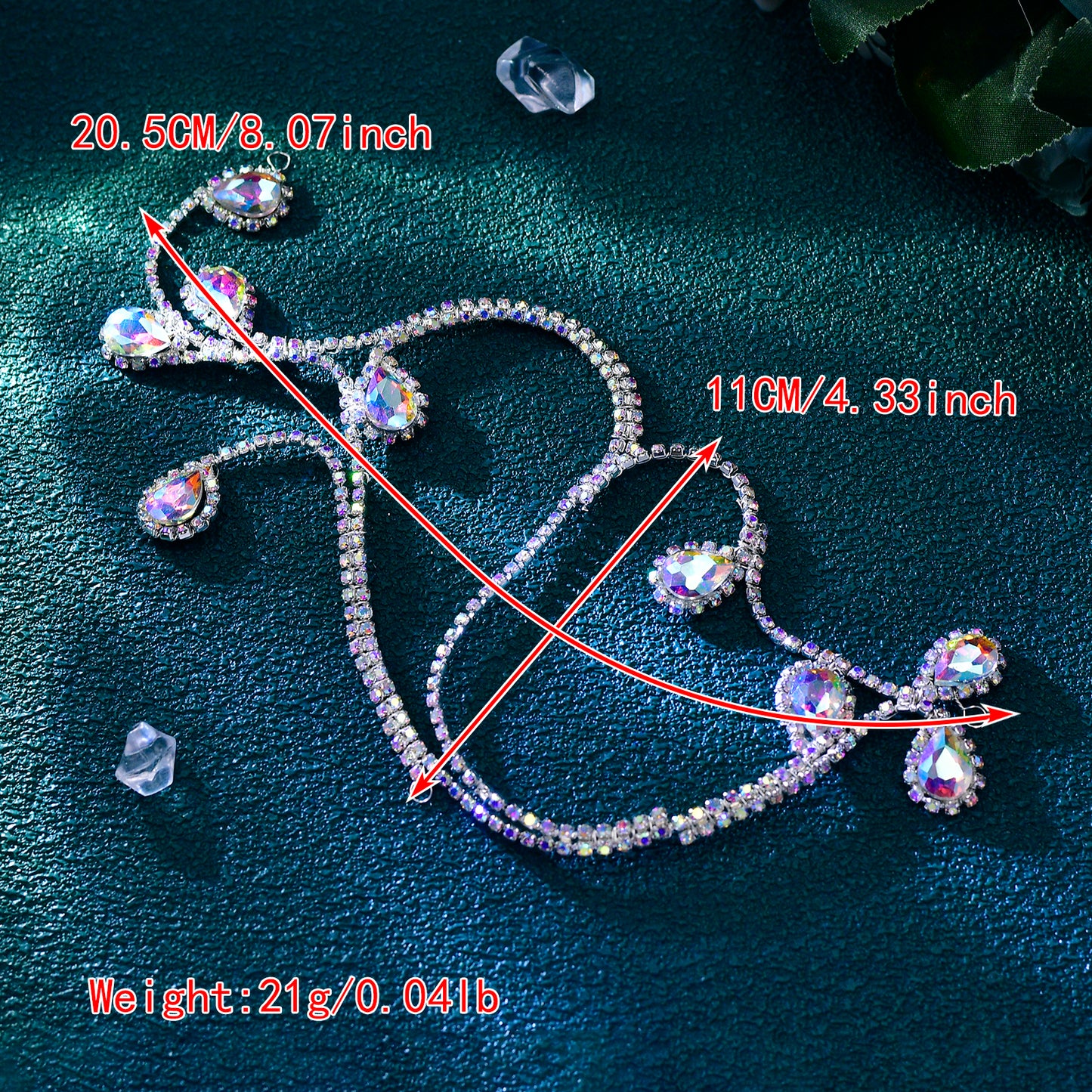 BRIDELLA BHP682 Bride Geometric Shape Headwear Colorful Rhinestone Wedding Headband Hair Accessories Woman Elegant Party Tiara