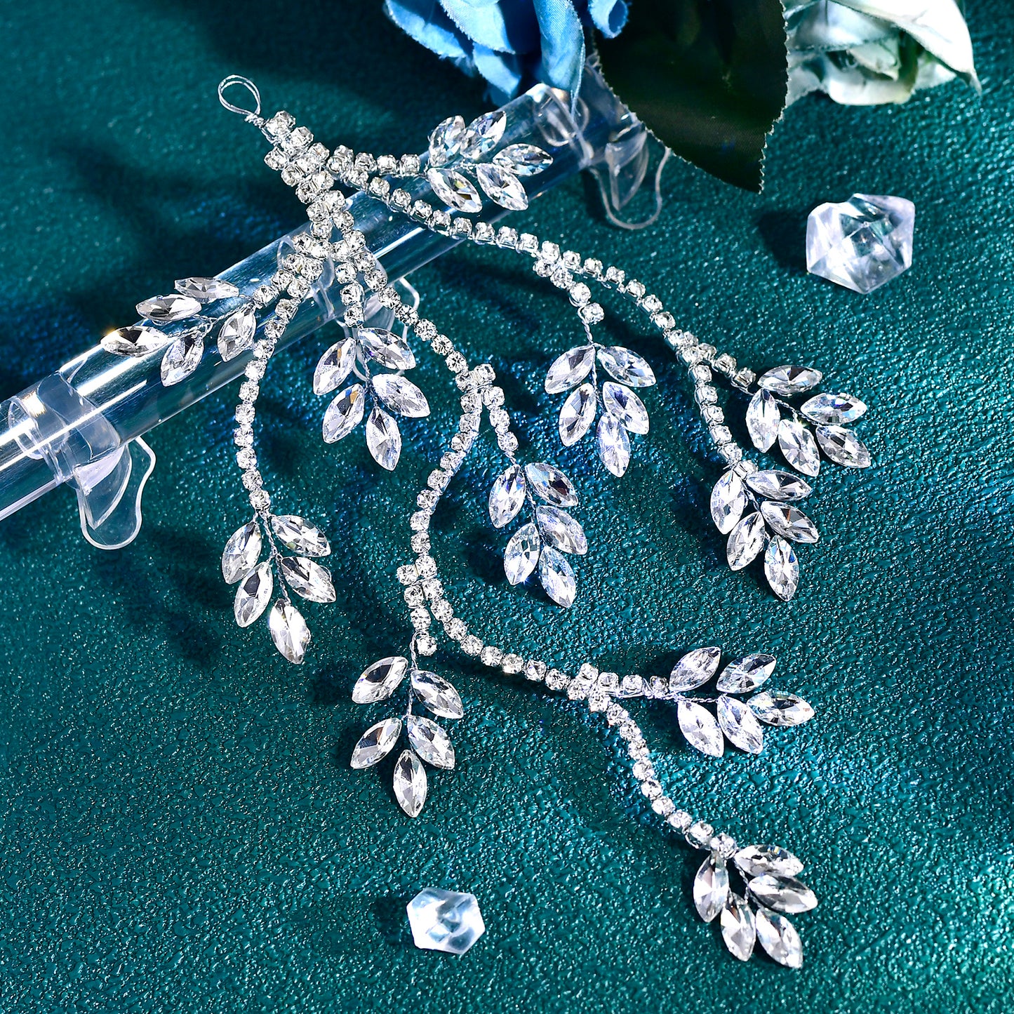 BRIDELLA BHP798 Fashion Bride Hair Pieces Bling Rhinestone Wedding Headband Hair Accessories Women Banquet Headpieces Tiara