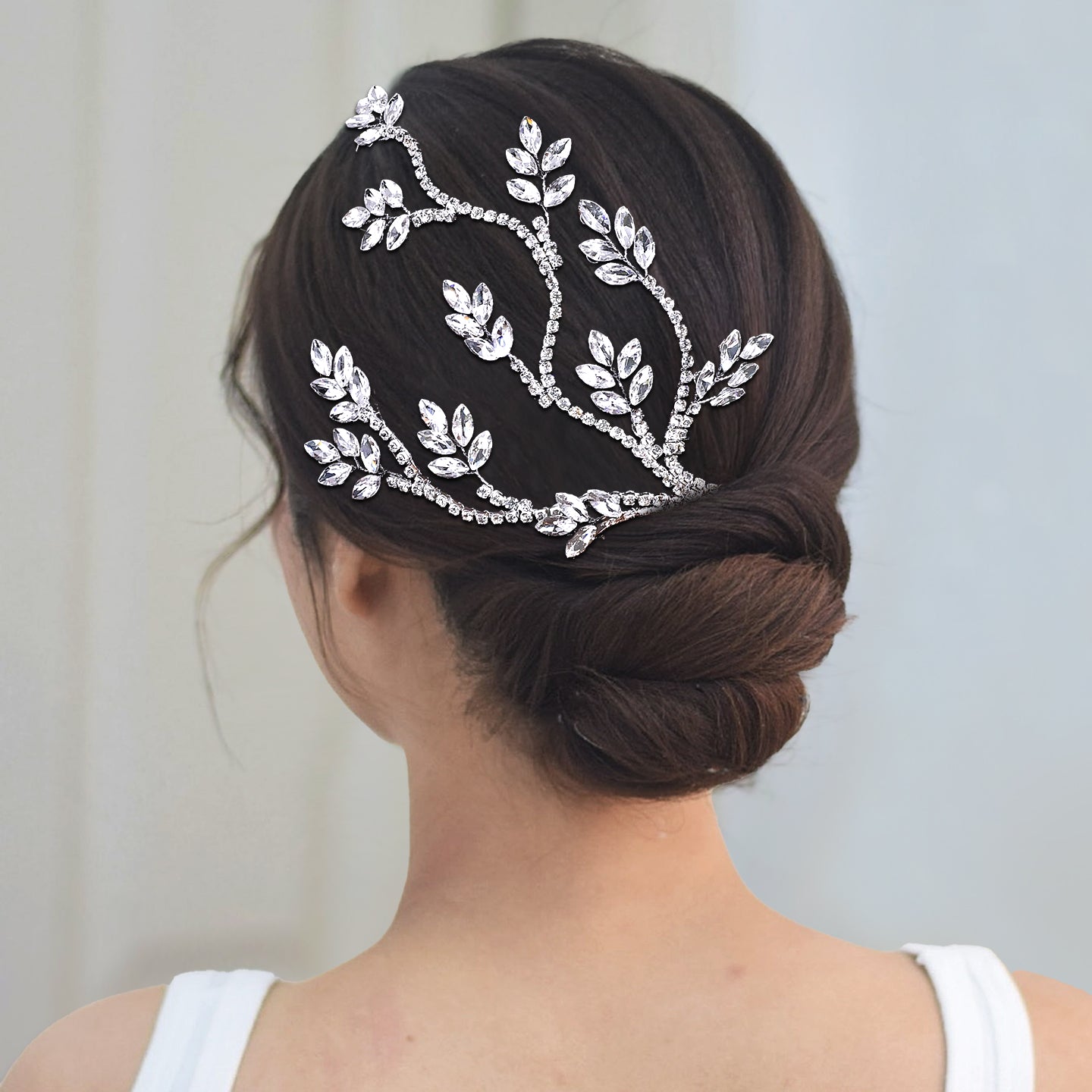 BRIDELLA BHP798 Fashion Bride Hair Pieces Bling Rhinestone Wedding Headband Hair Accessories Women Banquet Headpieces Tiara