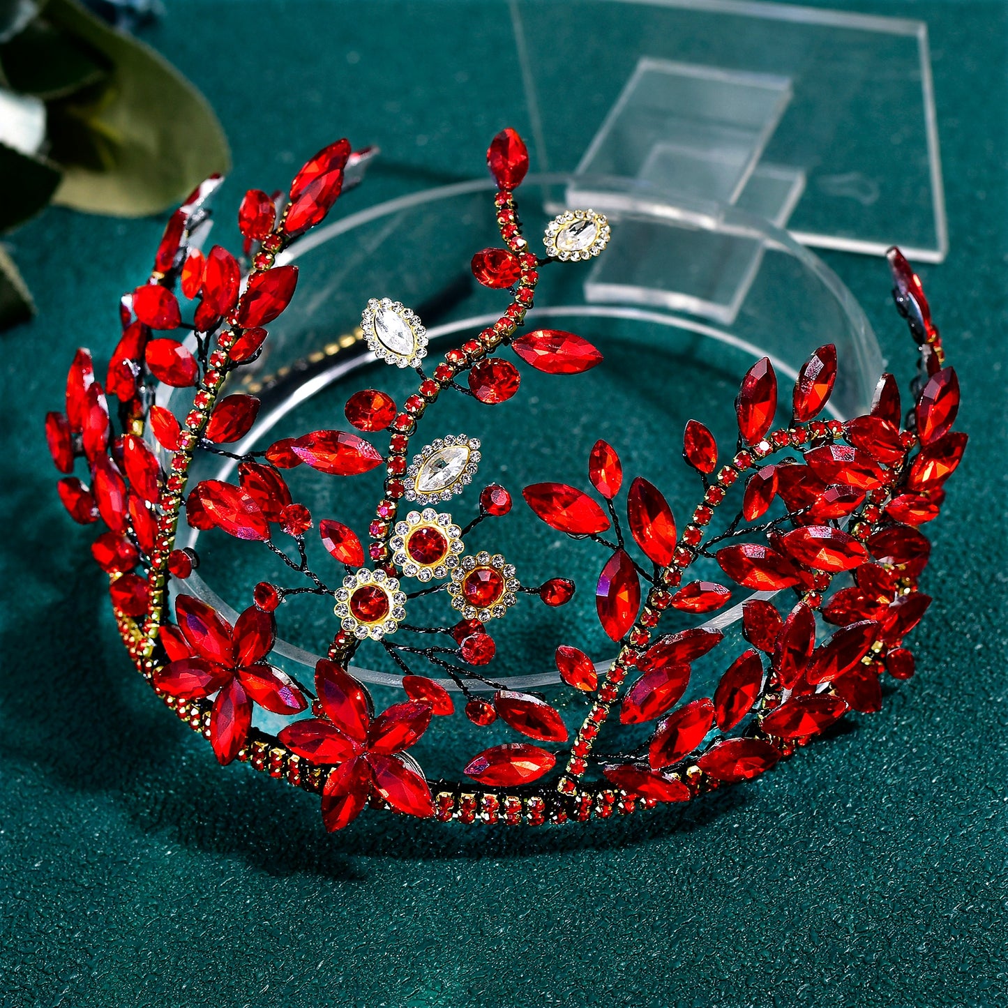 BRIDELLA BHP858 Wedding Bride Rhinestone Hair Hoop Women Hair Band Party Crown Bridal Tiara Vintage Accessories Banquet Headband