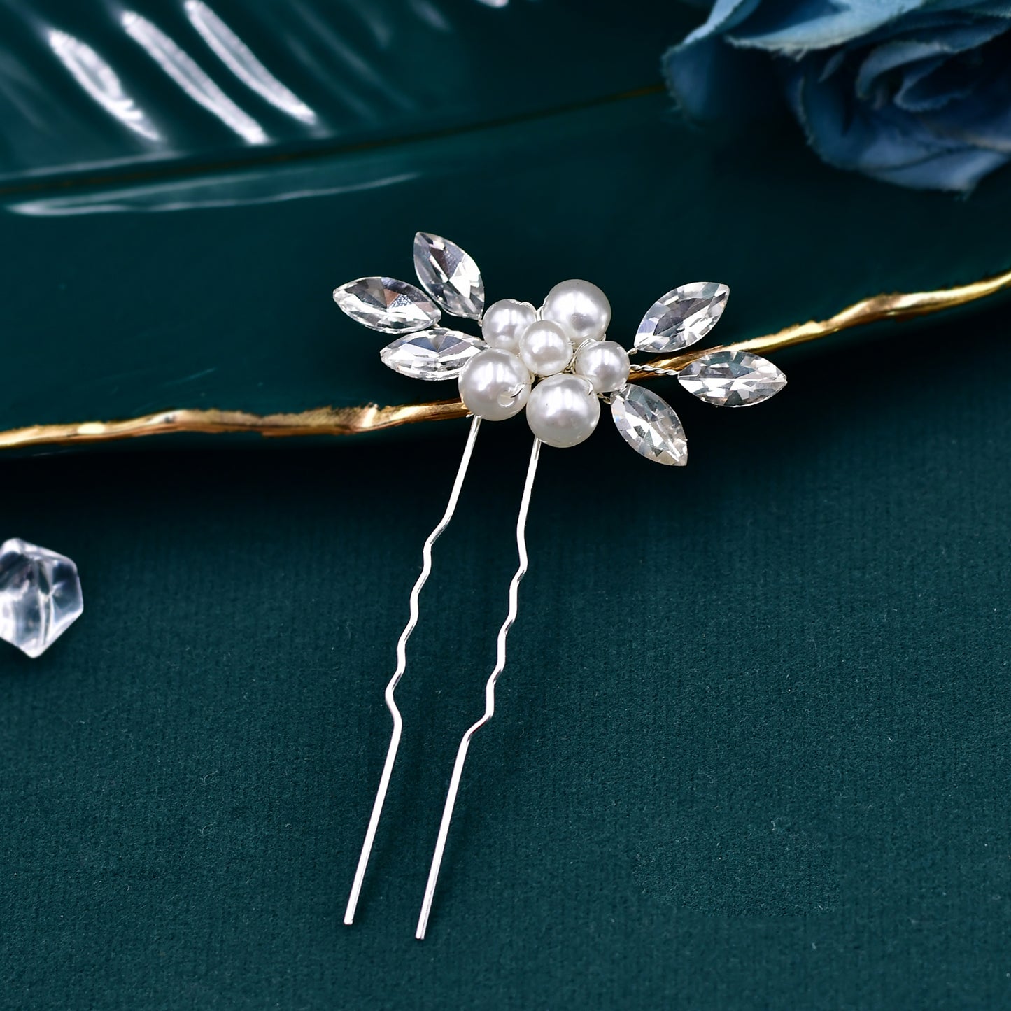 BRIDELLA BHP591 4 Pcs Rhinestone Hair Combs for Brides Women Headpiece Wedding Hair Accessories Bridal Hair Clips Festival Hair Ornament
