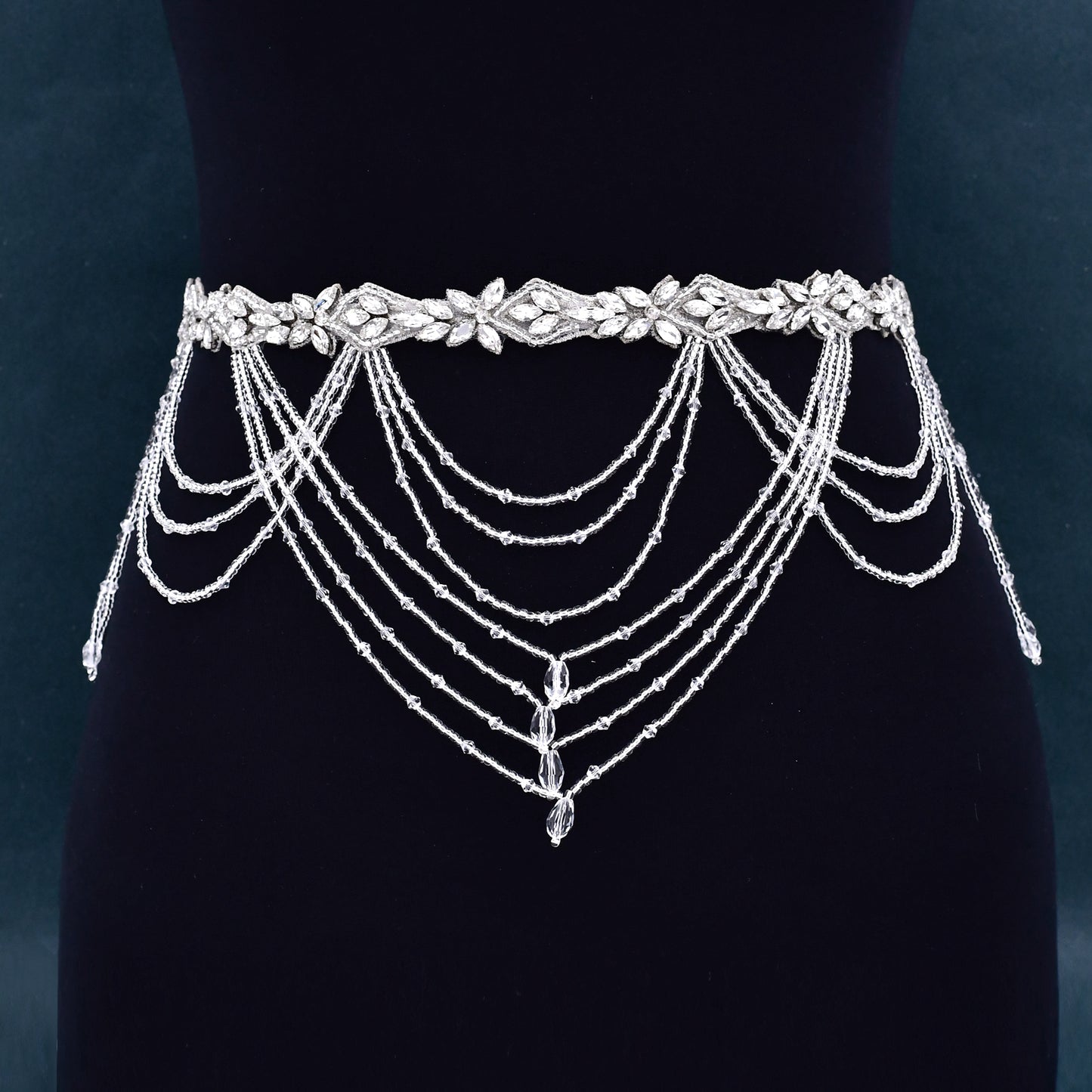 BRIDELLA BS08 Four Season Universal Womens Belt High End Dress Decoration Inlaid With Rhinestones
