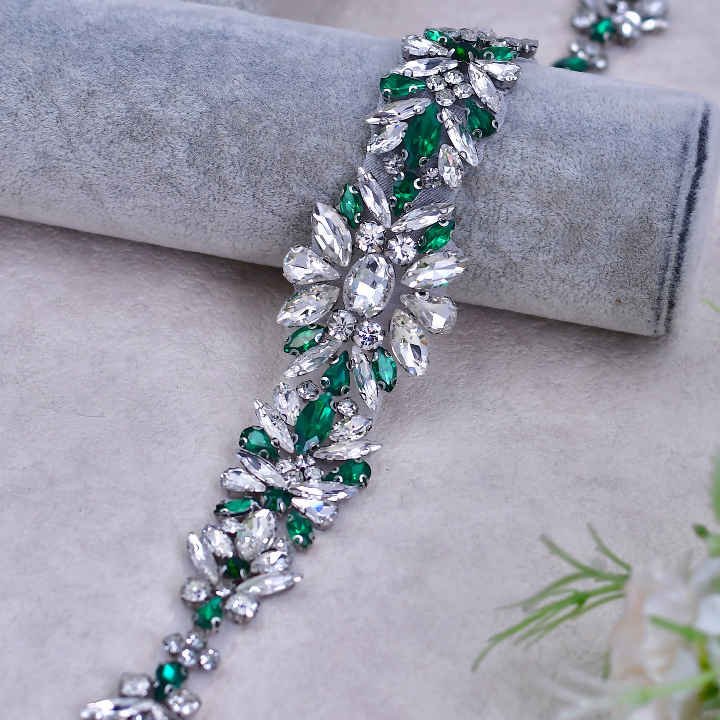BRIDELLA BS122KL Retro Style Dinner Dress Waist Accessories Sexy And Mysterious Rhinestone Belt