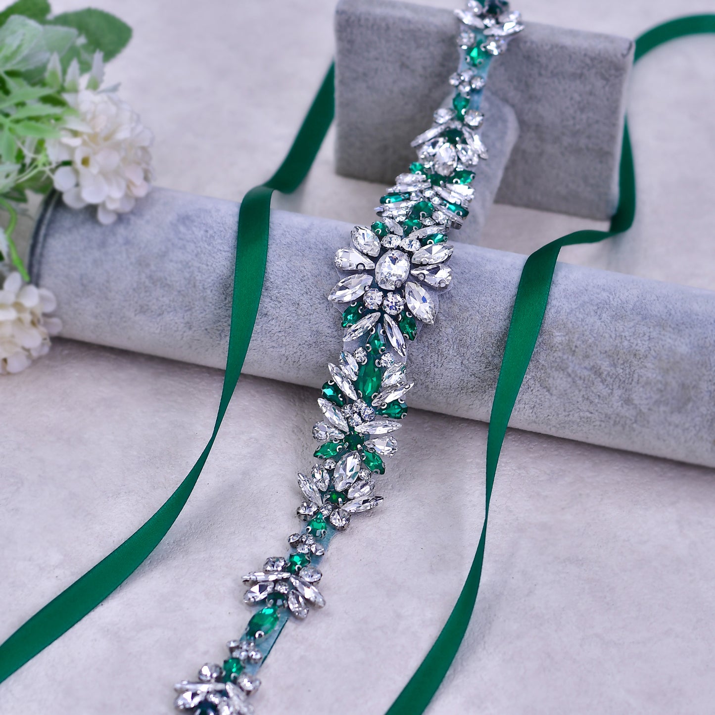 BRIDELLA BS122KL Retro Style Dinner Dress Waist Accessories Sexy And Mysterious Rhinestone Belt