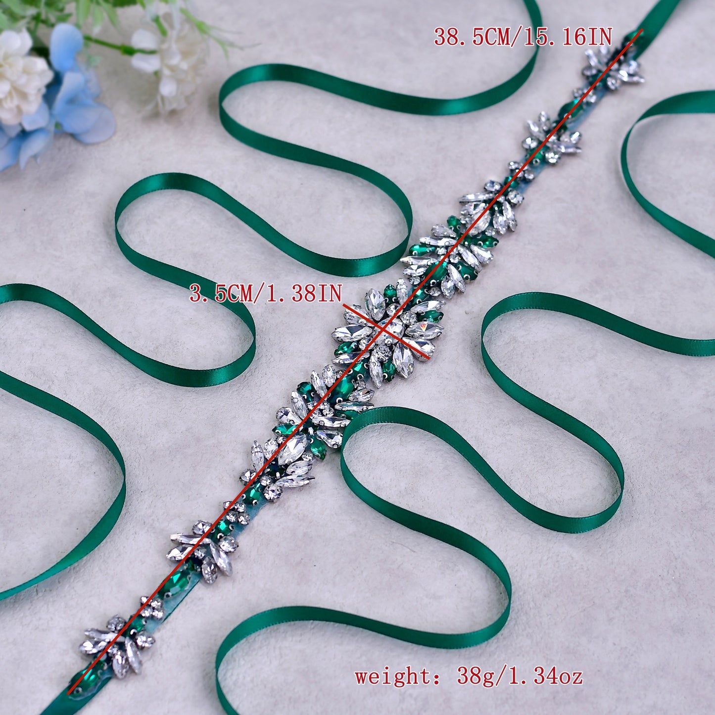 BRIDELLA BS122KL Retro Style Dinner Dress Waist Accessories Sexy And Mysterious Rhinestone Belt