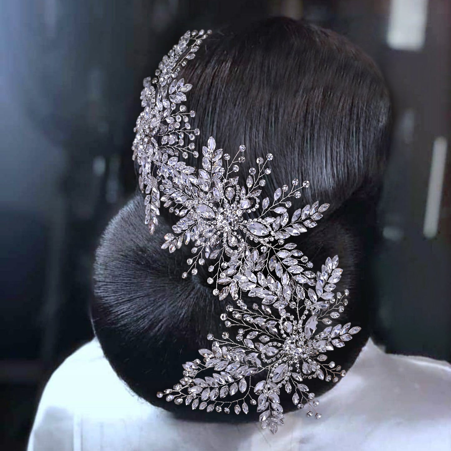 BRIDELLA BHP409 Rhinestone Wedding Bride headdress Woman Luxury Hair Accessories Headband for Bridal Headwear Wedding Tiara