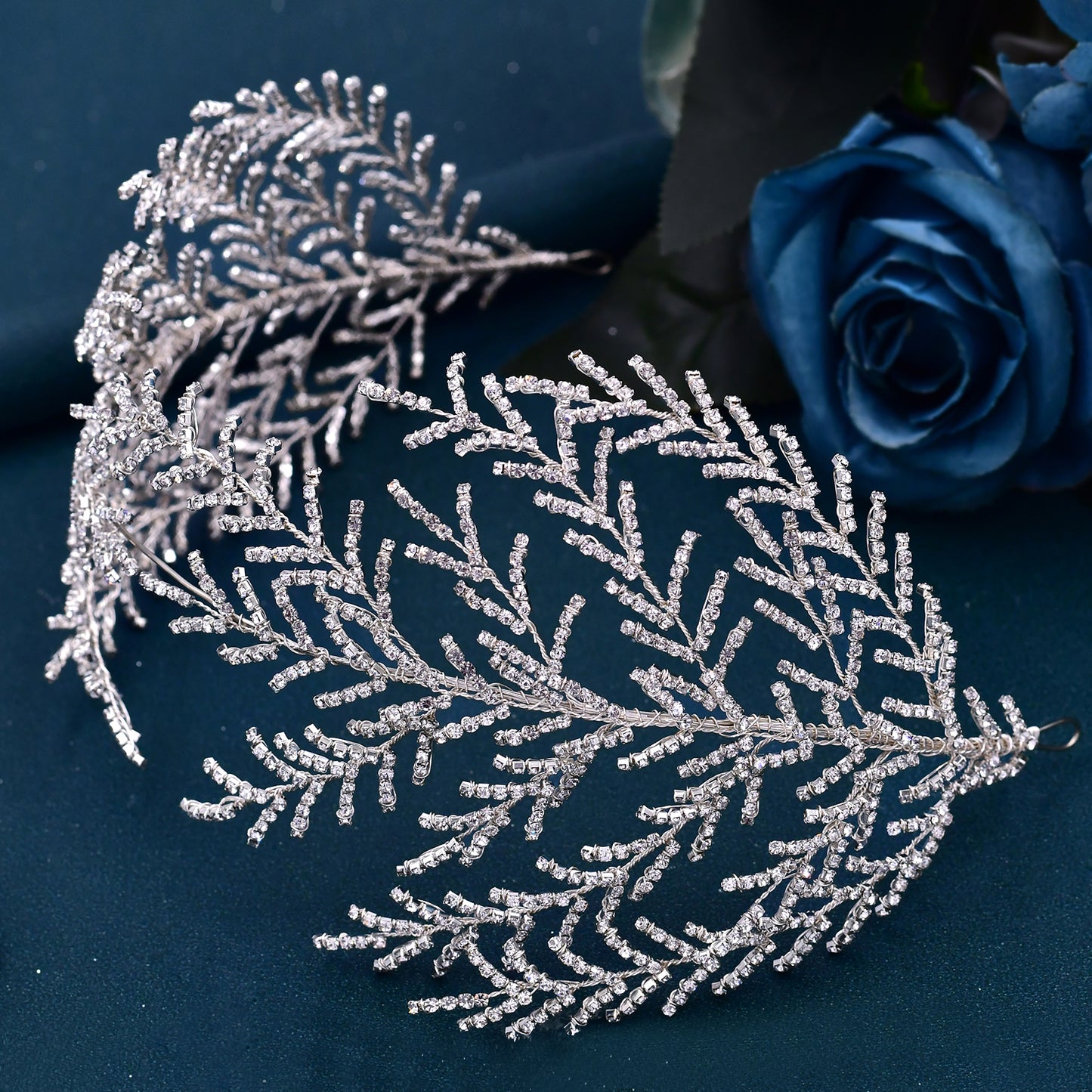 BRIDELLA BHP493 Bridal Headband Rhinestone Hair Jewelry for Women Tiaras Crystal Wedding Crown Bride Head-wear Hair Accessories