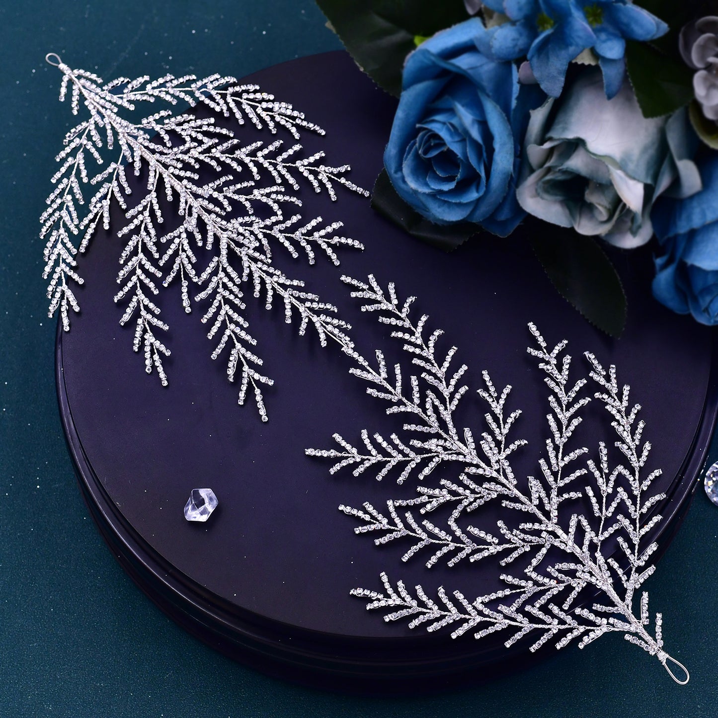 BRIDELLA BHP493 Bridal Headband Rhinestone Hair Jewelry for Women Tiaras Crystal Wedding Crown Bride Head-wear Hair Accessories