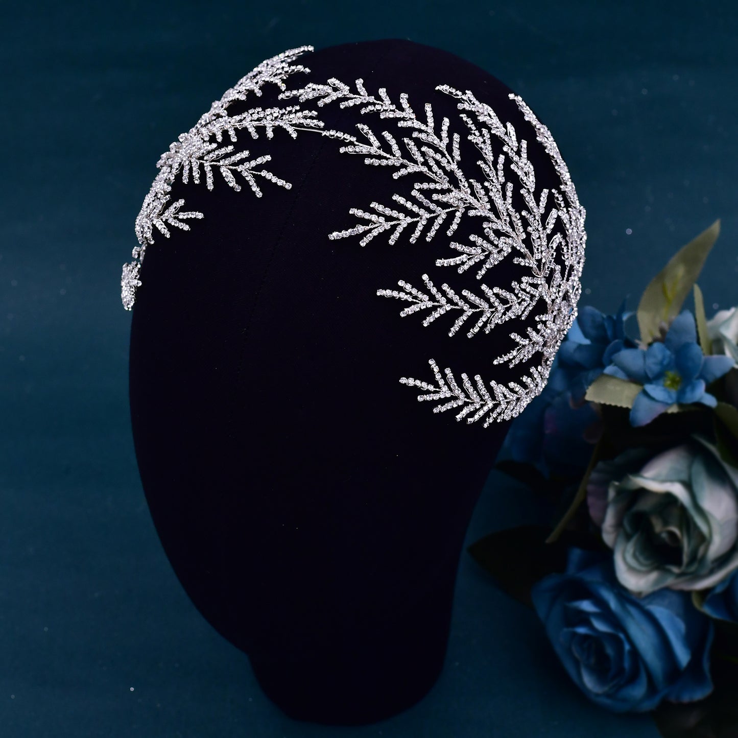 BRIDELLA BHP493 Bridal Headband Rhinestone Hair Jewelry for Women Tiaras Crystal Wedding Crown Bride Head-wear Hair Accessories