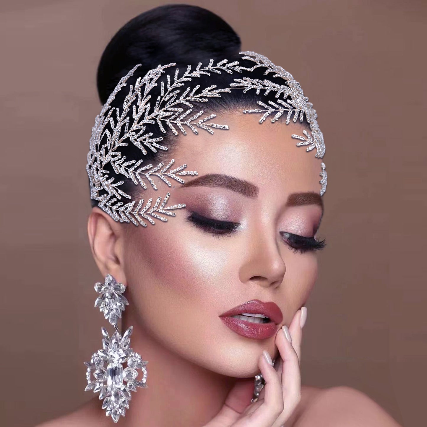BRIDELLA BHP493 Bridal Headband Rhinestone Hair Jewelry for Women Tiaras Crystal Wedding Crown Bride Head-wear Hair Accessories