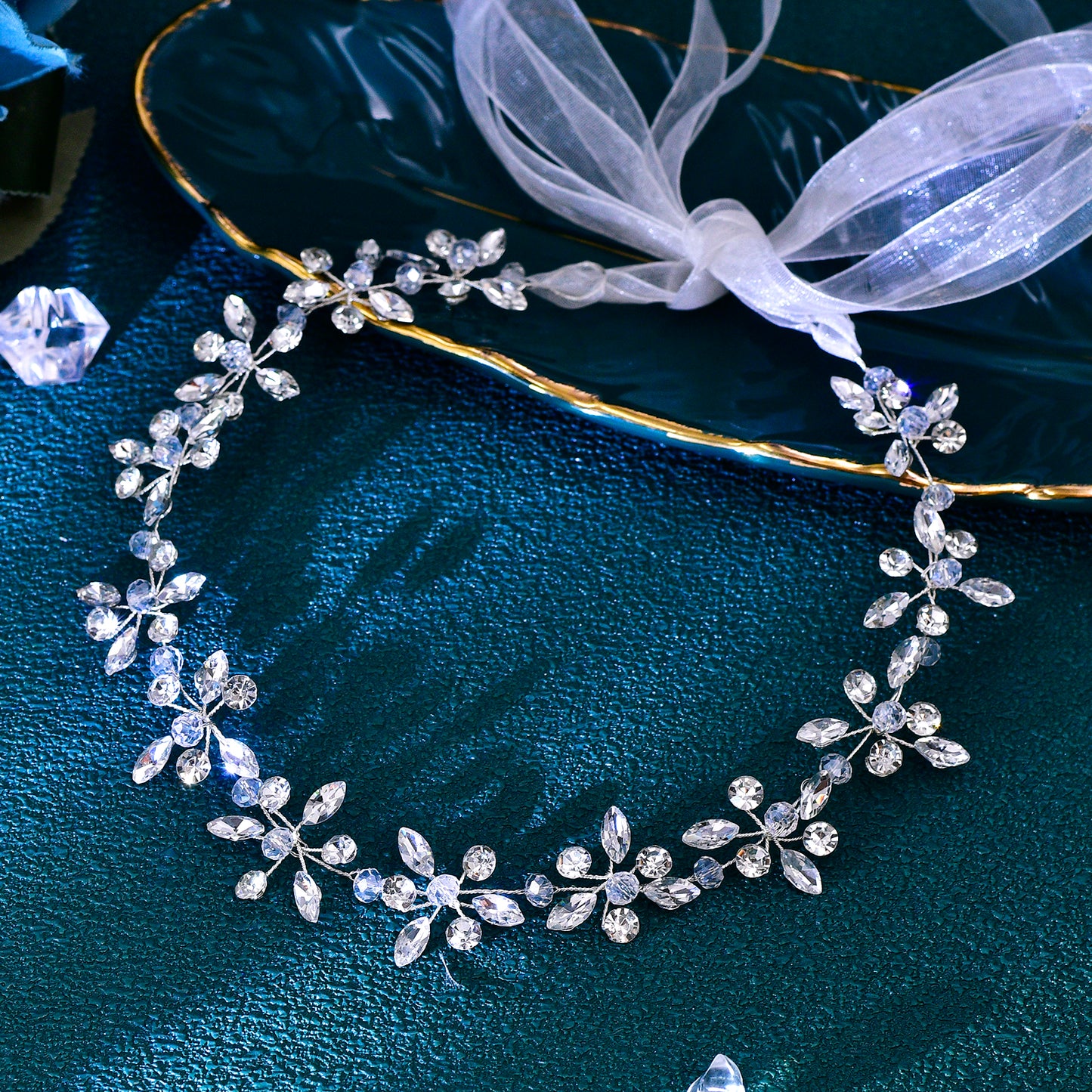 BRIDELLA BHP731 Bling Rhinestone Hair Band Bride Tiaras Women Fashion Wedding Headwear Hair Accessories Handmade Headband