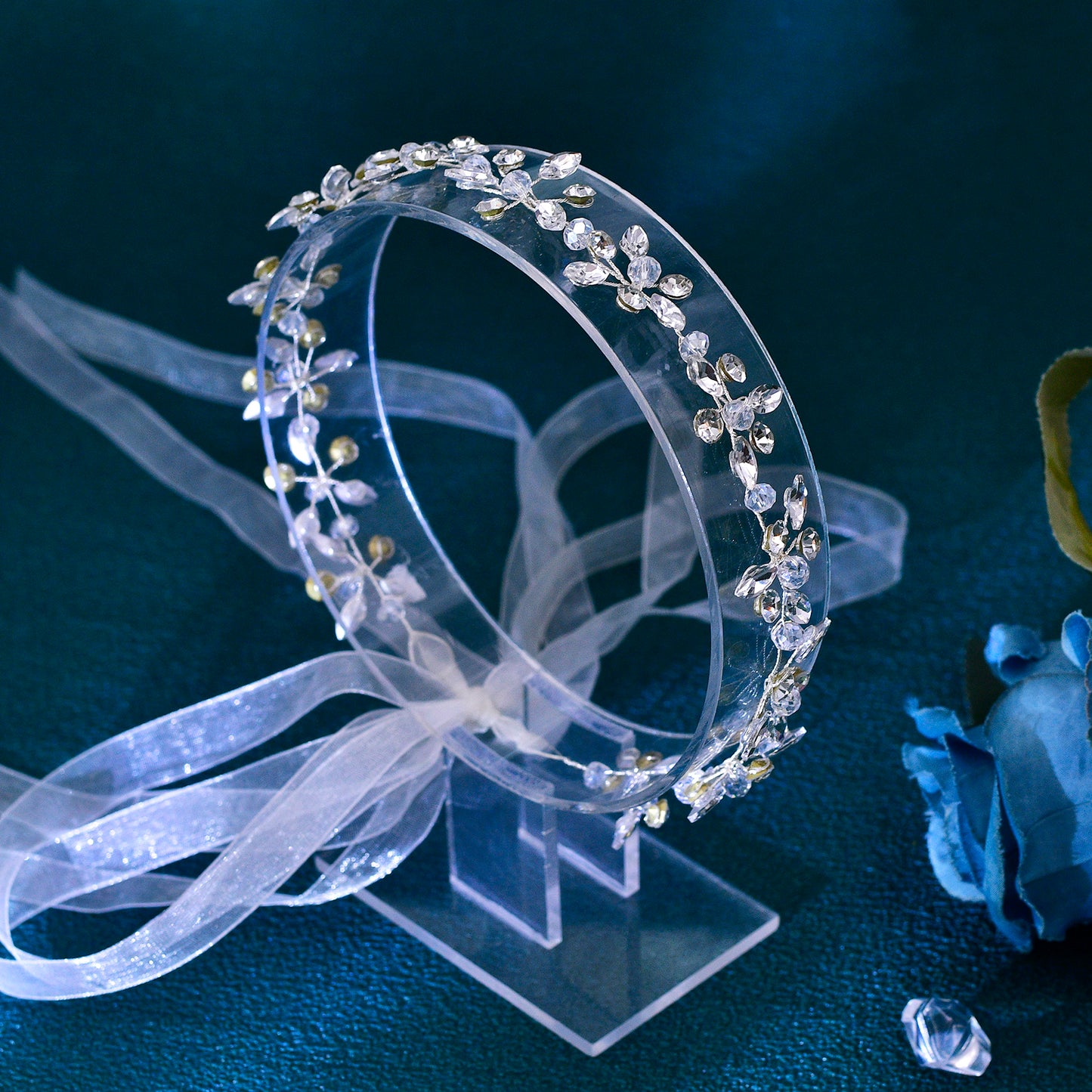BRIDELLA BHP731 Bling Rhinestone Hair Band Bride Tiaras Women Fashion Wedding Headwear Hair Accessories Handmade Headband