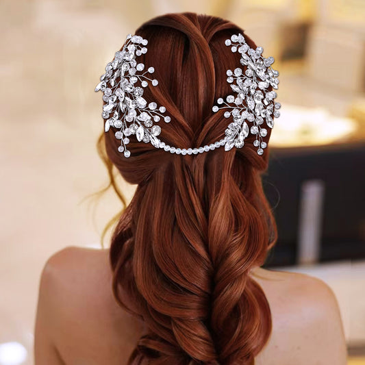 BHP804-Silvery silver rhinestone crystal tiara