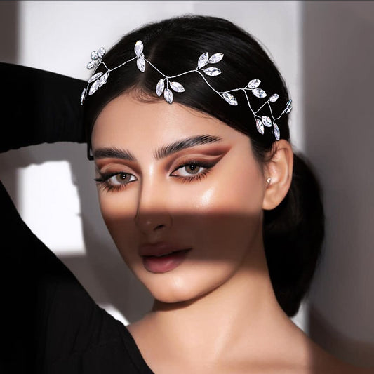 BHP838-S silver rhinestone headband