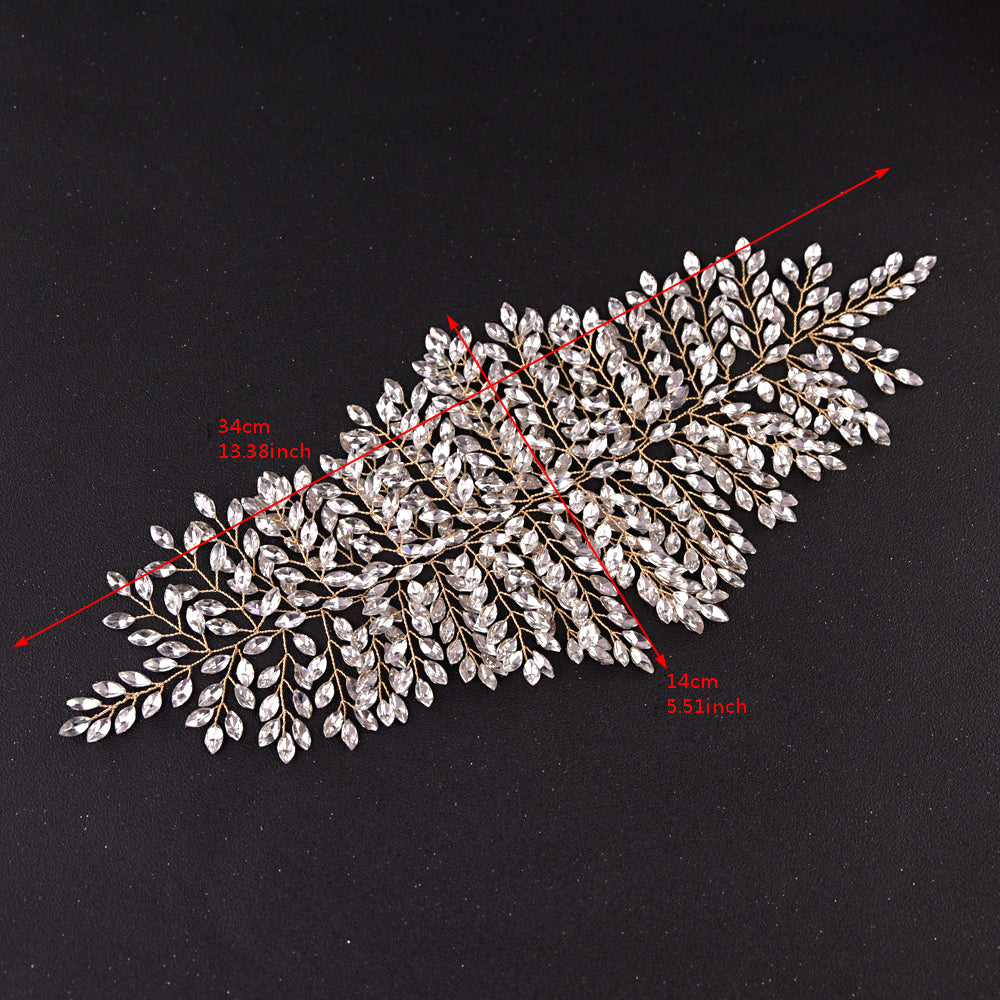 BRIDELLA BHP238 Wedding Hair Accessories Rhinestone Bridal Headband Elegant Women Tiara and Crown Girls Gifts Headdress for Party
