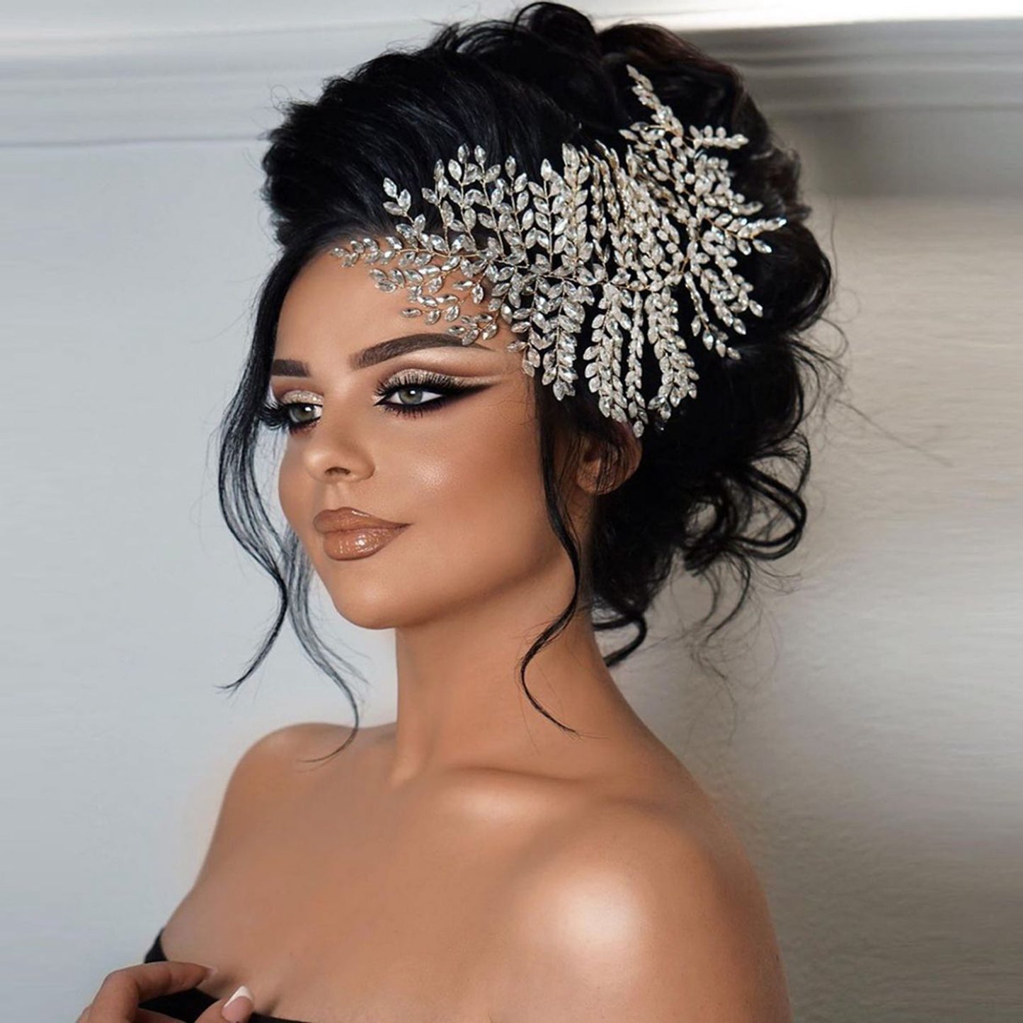 BRIDELLA BHP238 Wedding Hair Accessories Rhinestone Bridal Headband Elegant Women Tiara and Crown Girls Gifts Headdress for Party