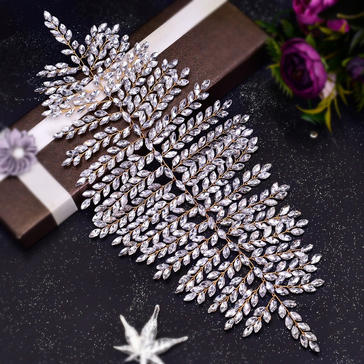 BRIDELLA BHP238 Wedding Hair Accessories Rhinestone Bridal Headband Elegant Women Tiara and Crown Girls Gifts Headdress for Party