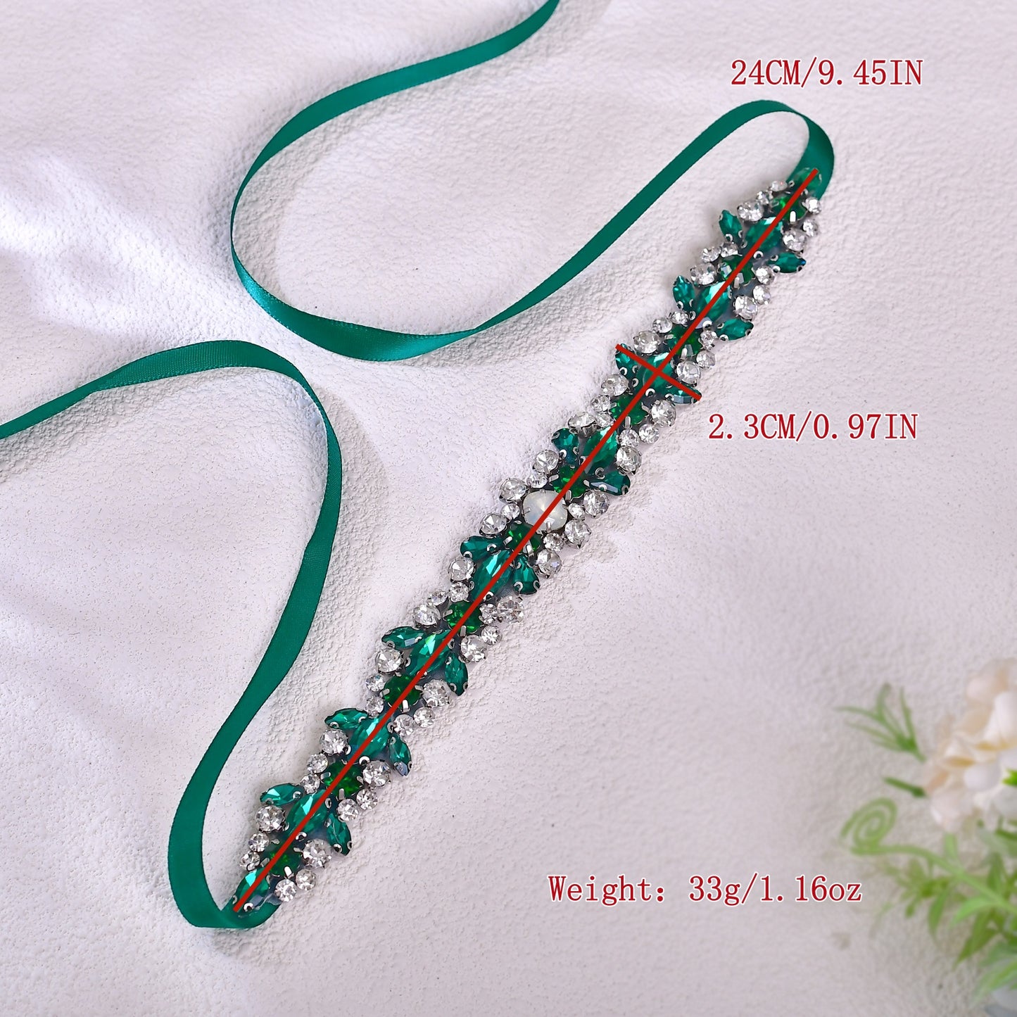 BRIDELLA BS113KL Grandmother Green Ladies Party Dress Belt