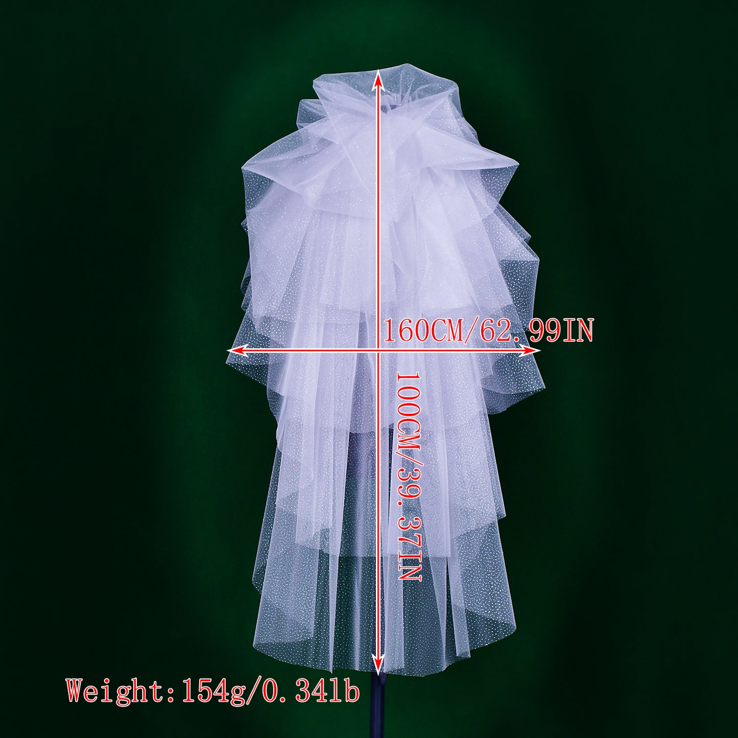 BRIDELLA BM102 Multi-Layered Sequined Bridal Veil Wedding Dress Accessories