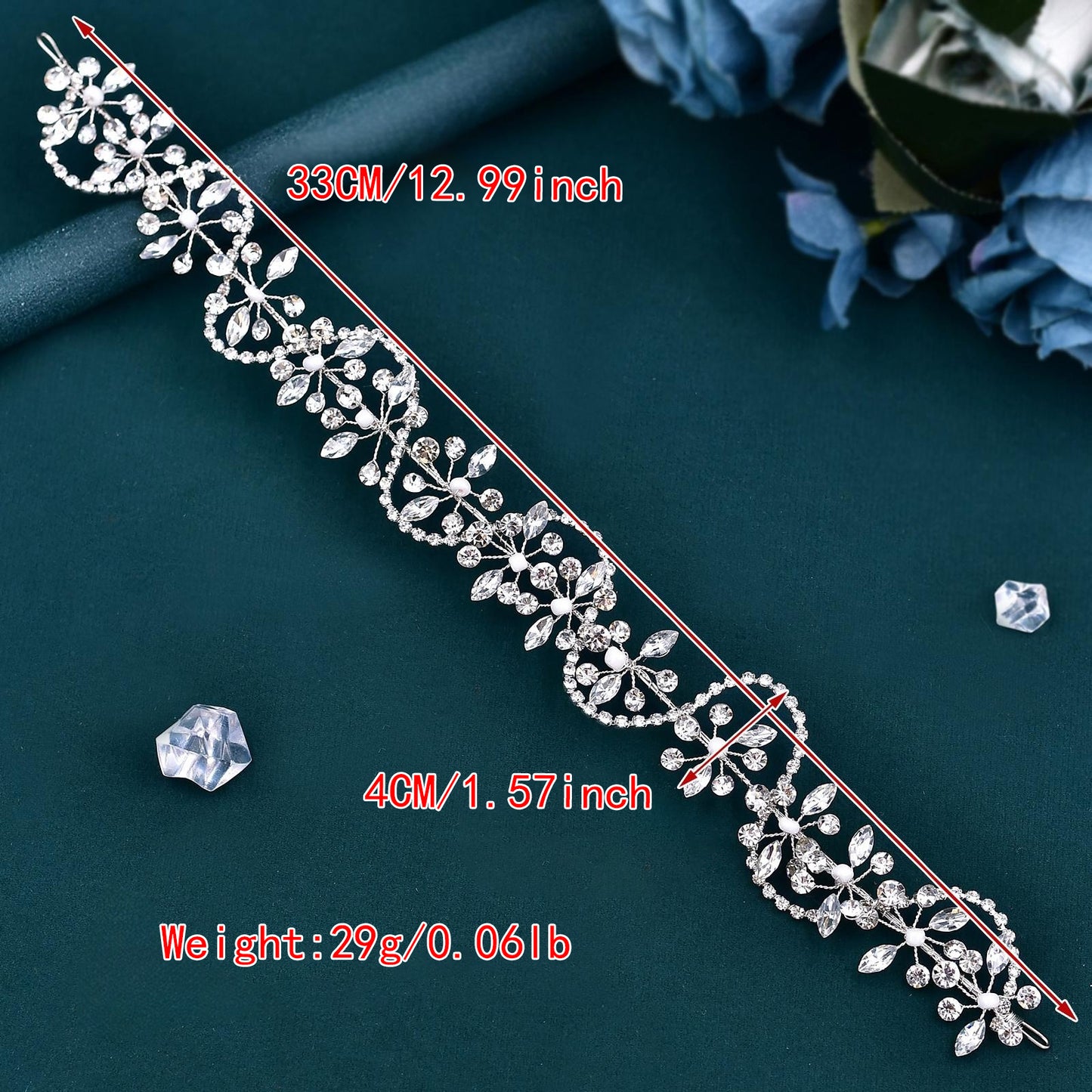 BRIDELLA BHP266 Violet Wedding Bride Rhinestone Headband Bridal Shining Hair Accessories Woman Party Hairpiece Jewelry Bridesmaid Gifts