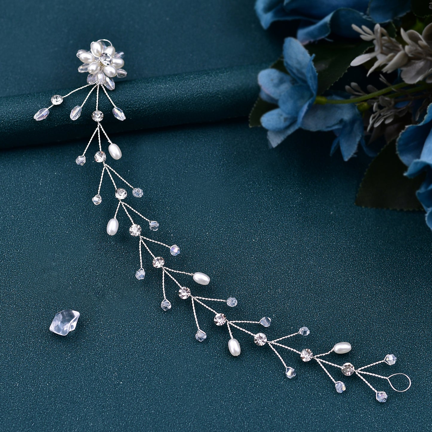BRIDELLA BHP35 Pearl Crystal Head Piece Woman Bridal Headband Wedding Hair Accessories Girls Headwear Elegant Bride Headpiece