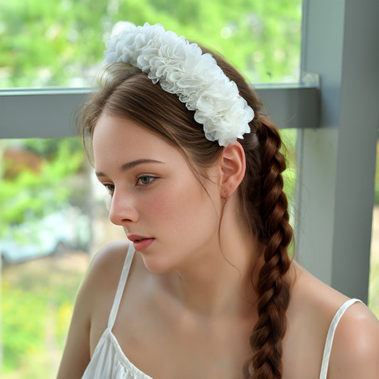 VH01 white mesh headband