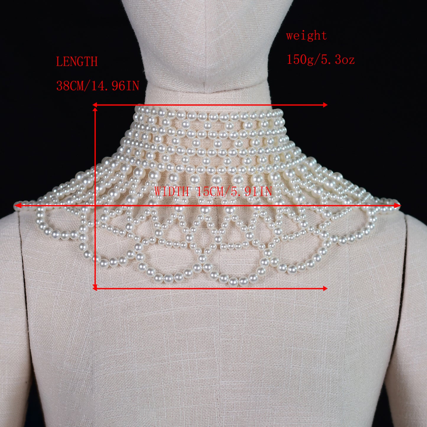 VG94 white pearl shawl