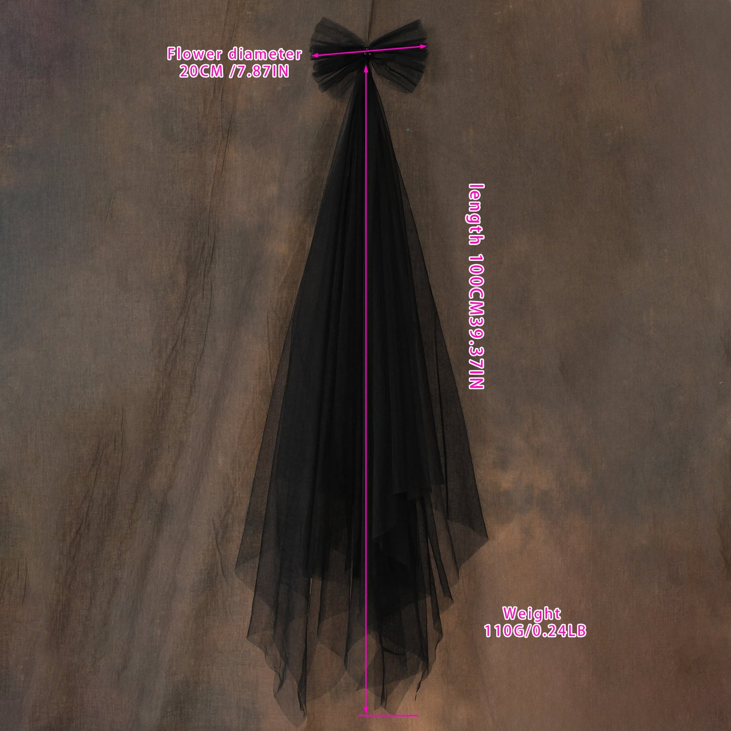 MG59-B black pearl mesh shawl