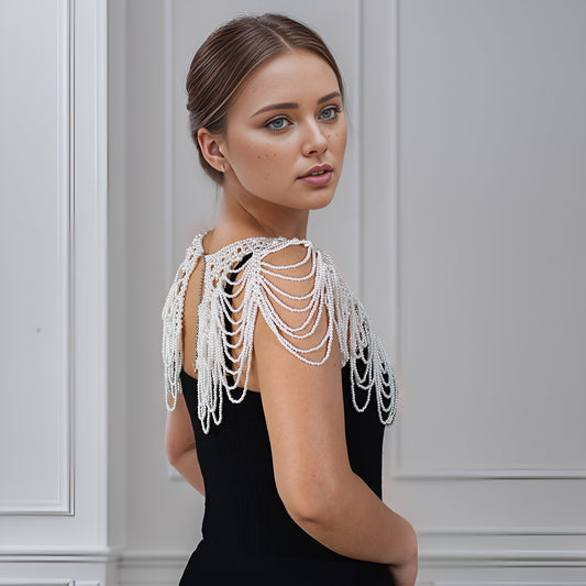 VG38A white pearl shawl