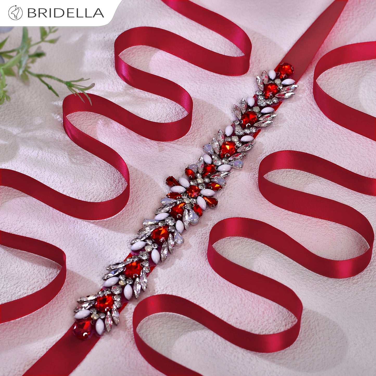 BS476R red rhinestone belt