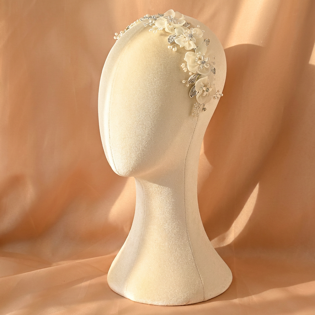 Pearl Flower Bridal Hair Vine Wedding Headpiece – Bridella BHP274-S