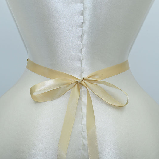 Bridella BS319G Champagne Rhinestone Belt