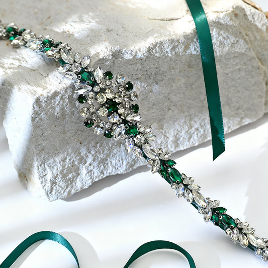 Bridella BS124KL Ivory Rhinestone Belt