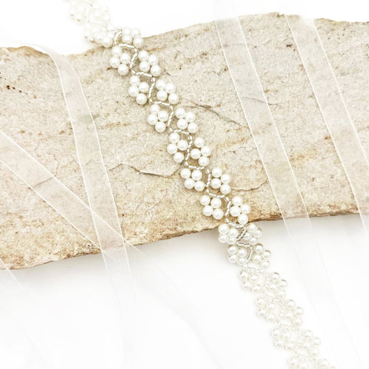 Ivory Pearl Belt - Bridella BS147