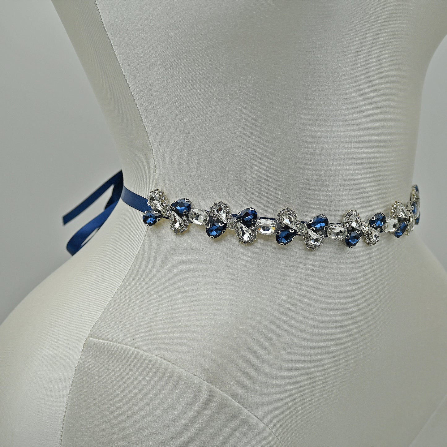 Bridella BS212ML-Navy Blue Navy Rhinestone Belt