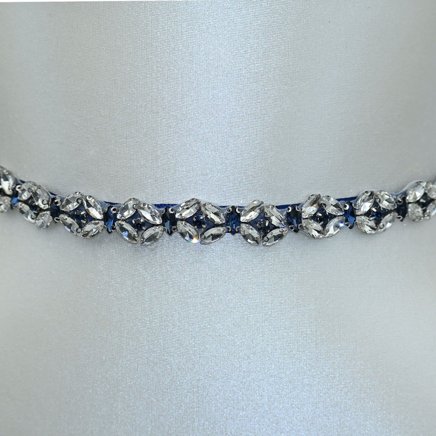 Bridella BS111ML Navy Rhinestone Belt