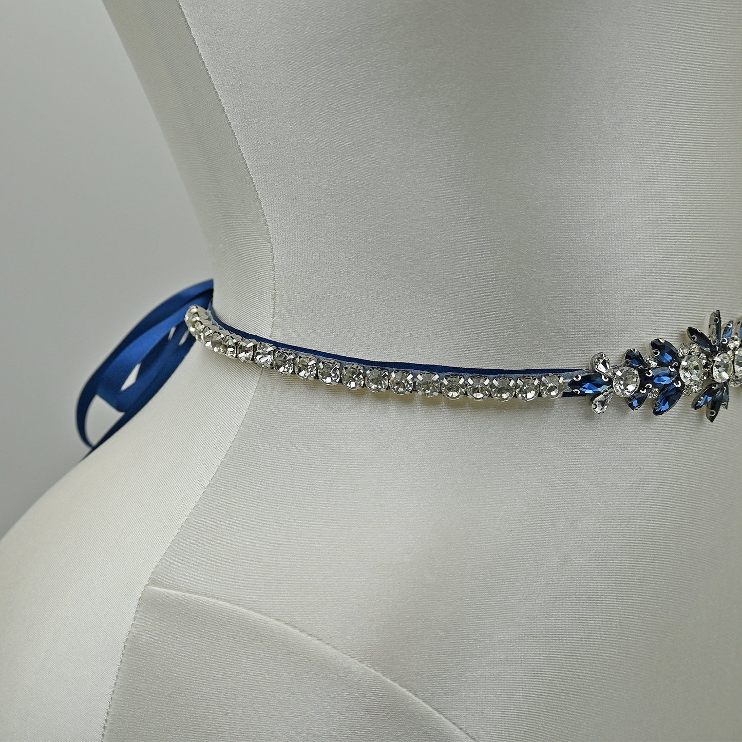 Bridella BS166ML-Navy Blue Rhinestone Belt