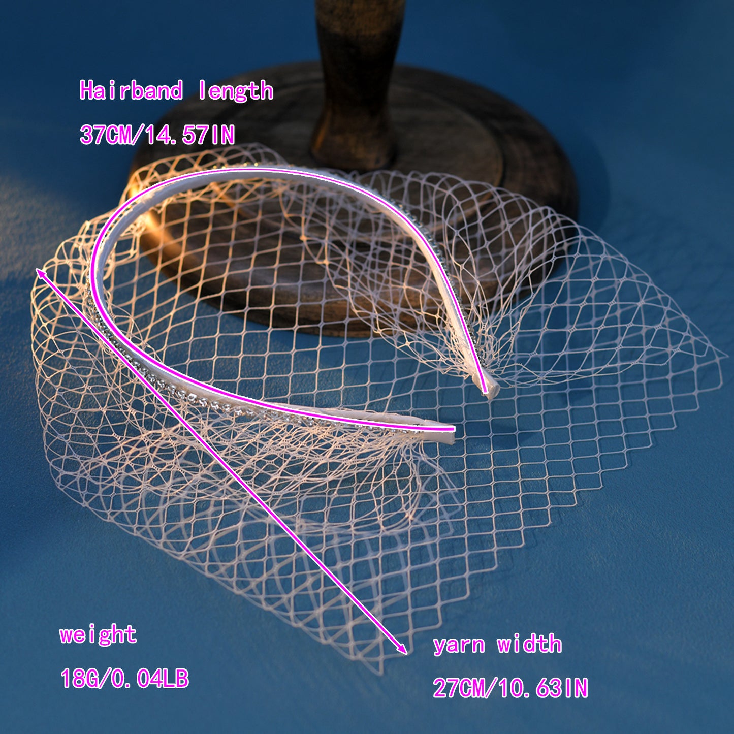 Vintage Birdcage Bridal Veil Wedding Headband Veil - Bridella BMA49-W